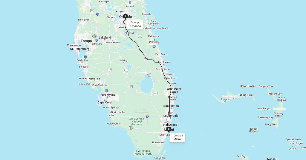 What’s the cheapest way to travel between Orlando and Miami