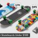Beginner riding entry-level skateboard under $100 at skatepark